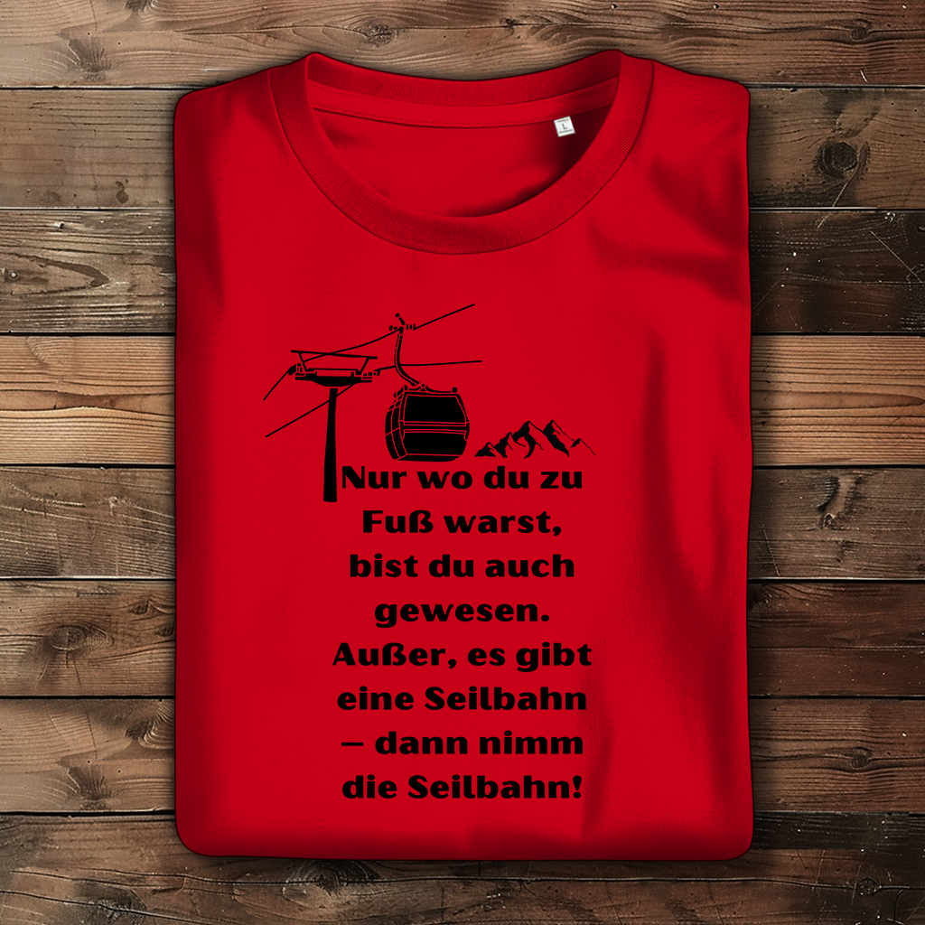 Damen Premium Bio T-Shirt Seilbahn