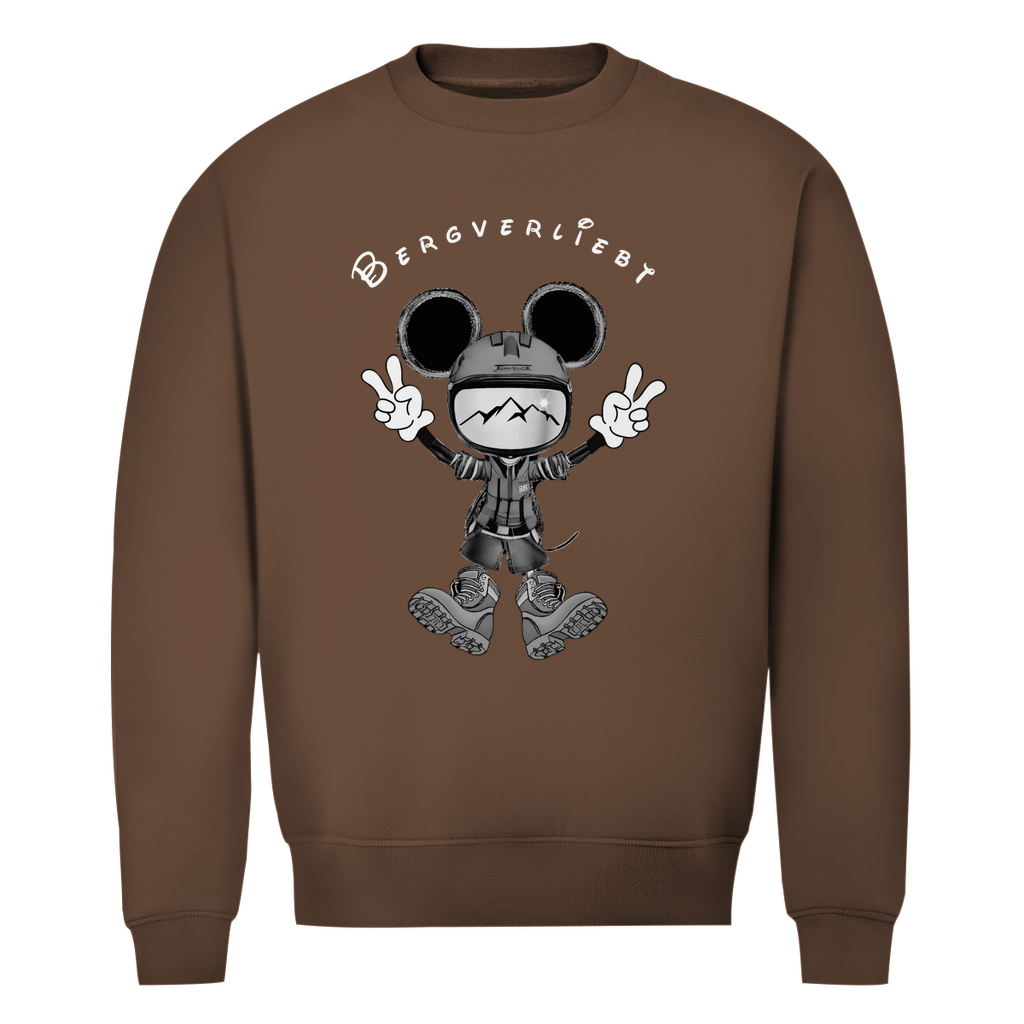 Herren Premium Bio Sweatshirt Bergverliebt Maus