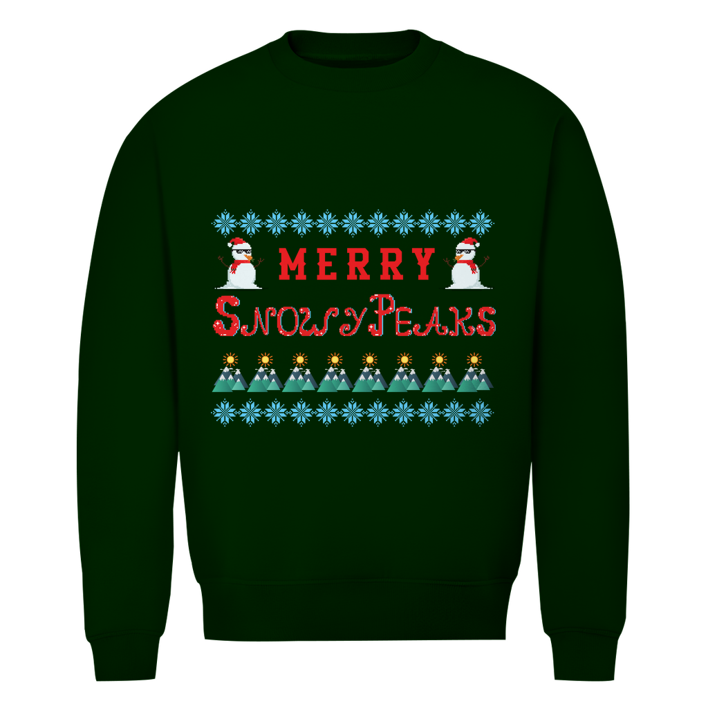 Herren Premium Bio Sweatshirt Snowy Peaks