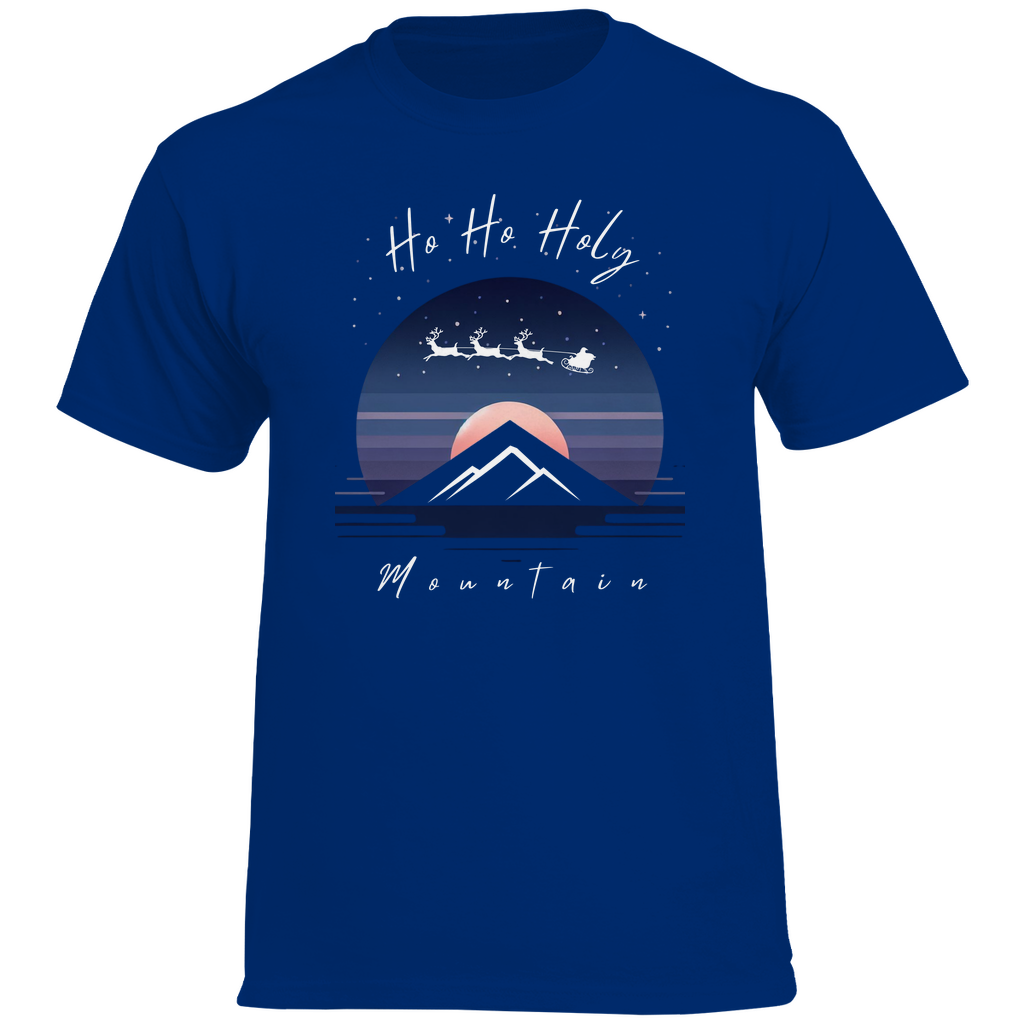 Herren Heavy Cotton T-Shirt Ho HO ho Mountain
