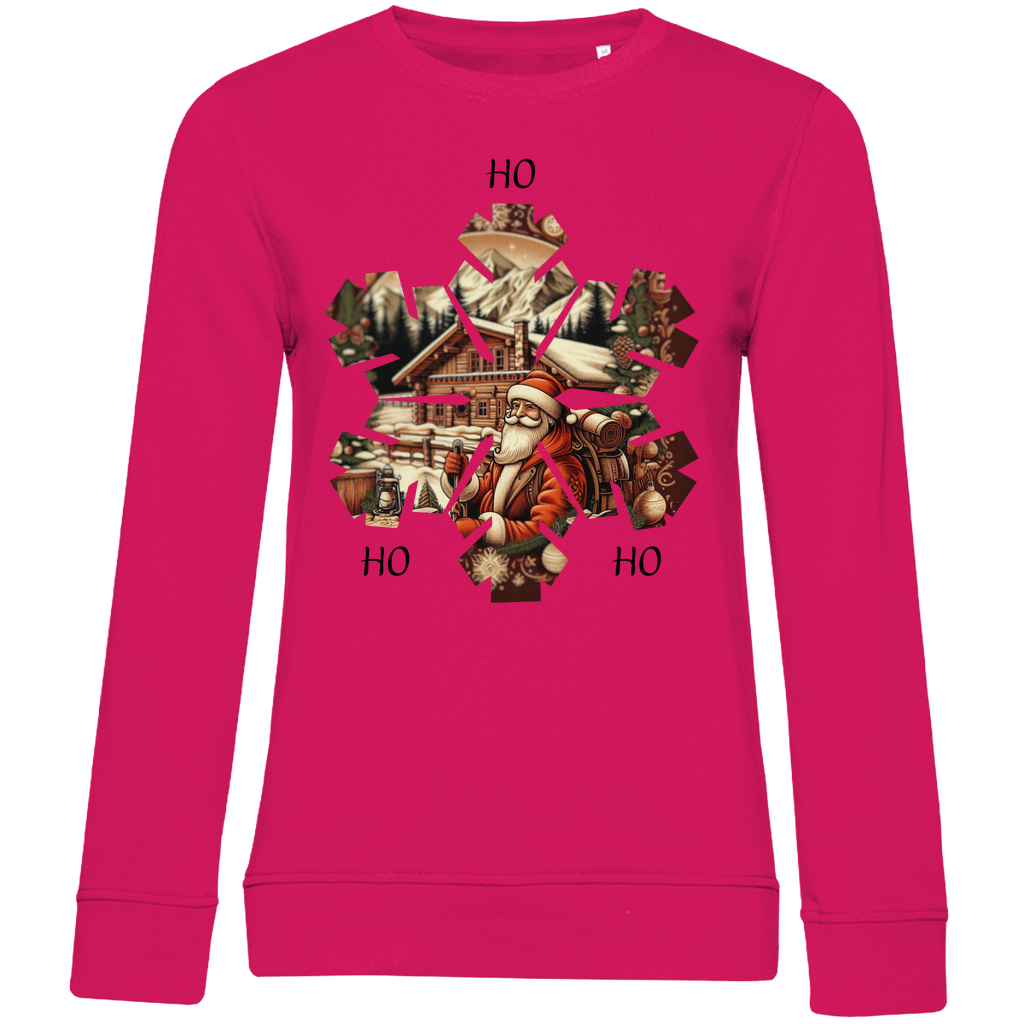 Damen Premium Bio Sweatshirt Ho Ho Ho