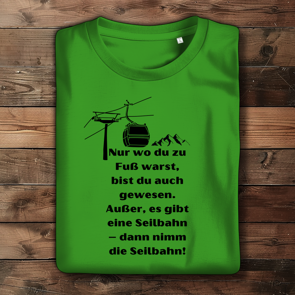 Damen Premium Bio T-Shirt Seilbahn