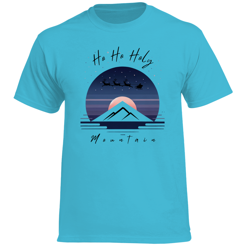 Herren Heavy Cotton T-Shirt Ho HO ho Mountain