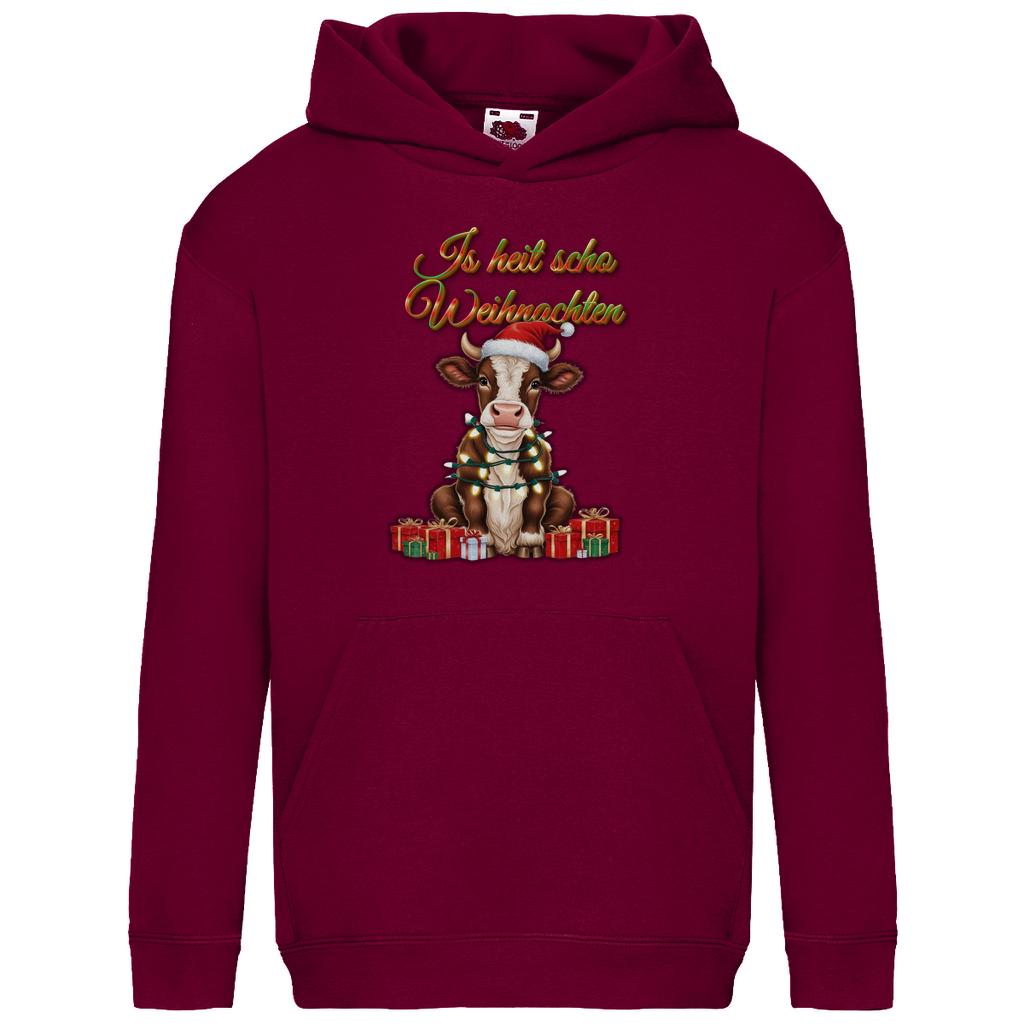 Kids Basic Hoodie Is heit scho Weihnachten