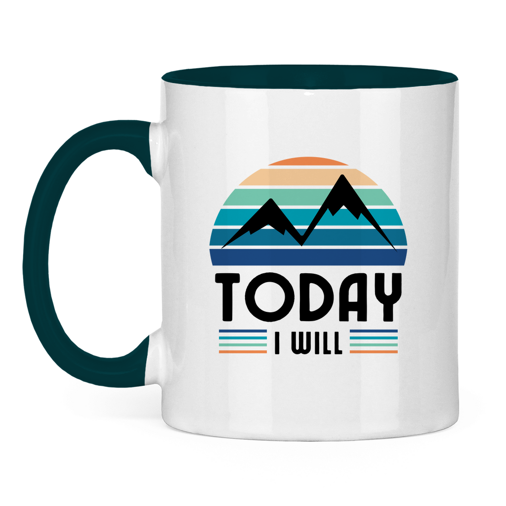 Tasse zweifarbig Today I will