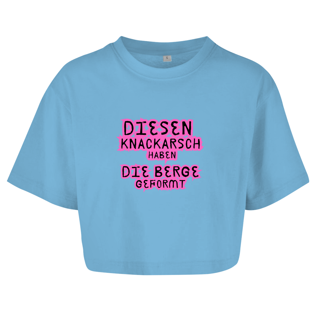 Damen Oversize Crop Top Knackarsch