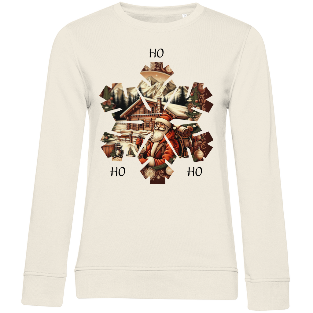 Damen Premium Bio Sweatshirt Ho Ho Ho