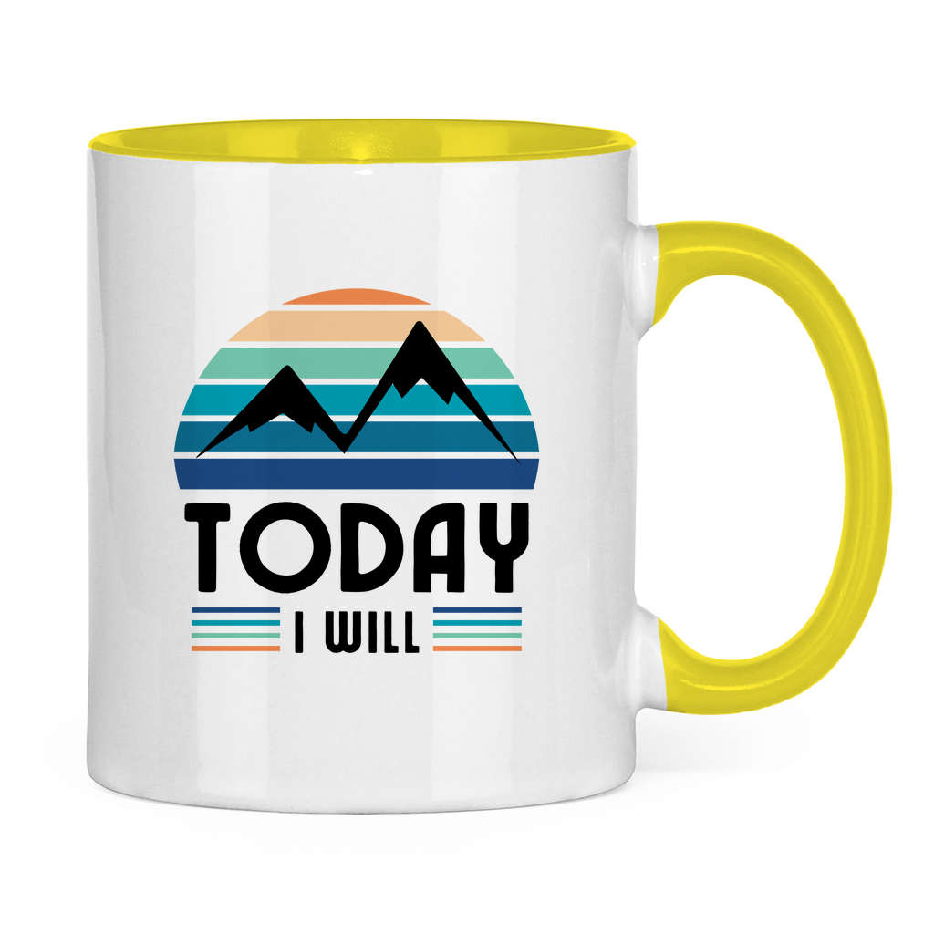 Tasse zweifarbig Today I will
