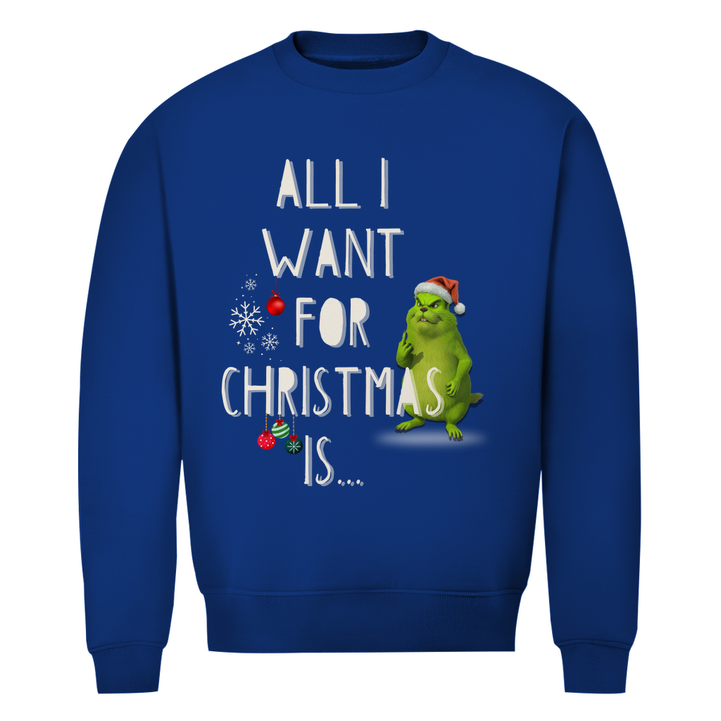 Herren Premium Bio Sweatshirt All I want for Christmas