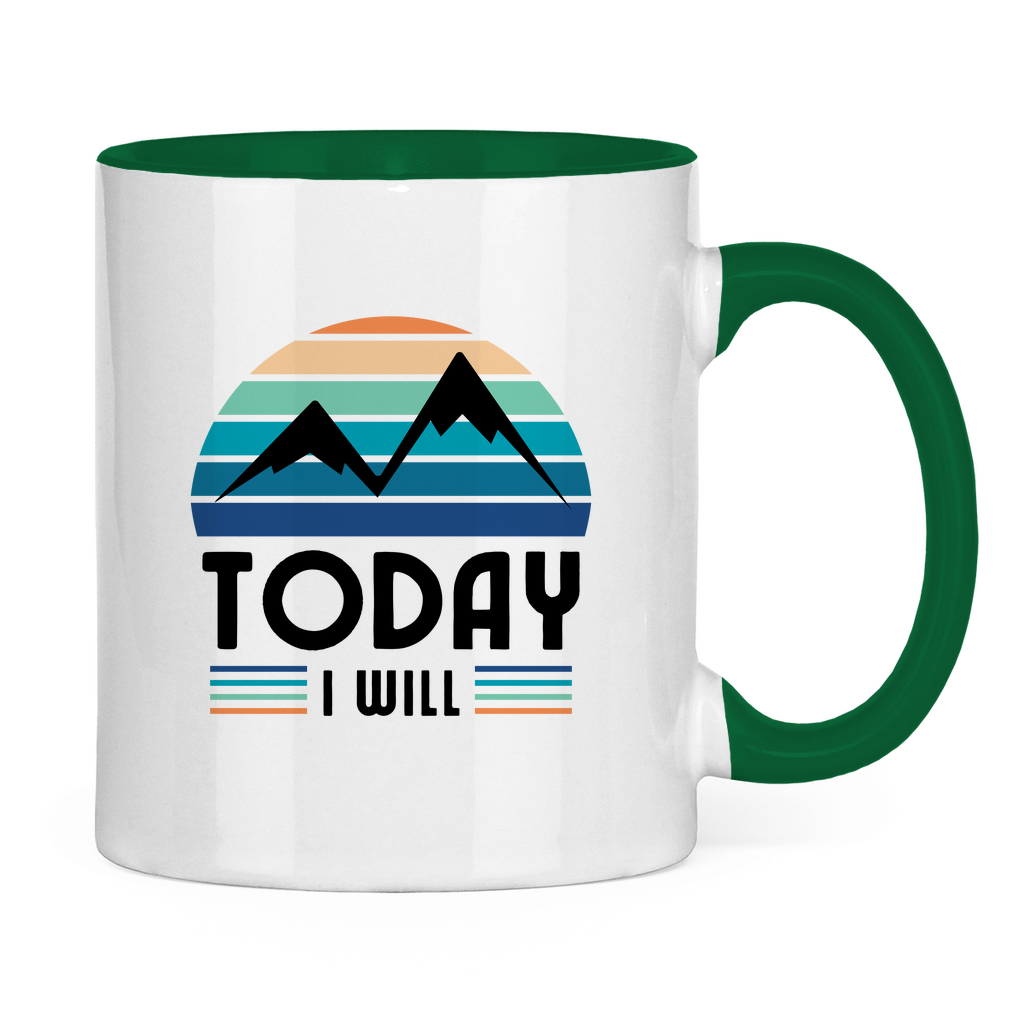 Tasse zweifarbig Today I will