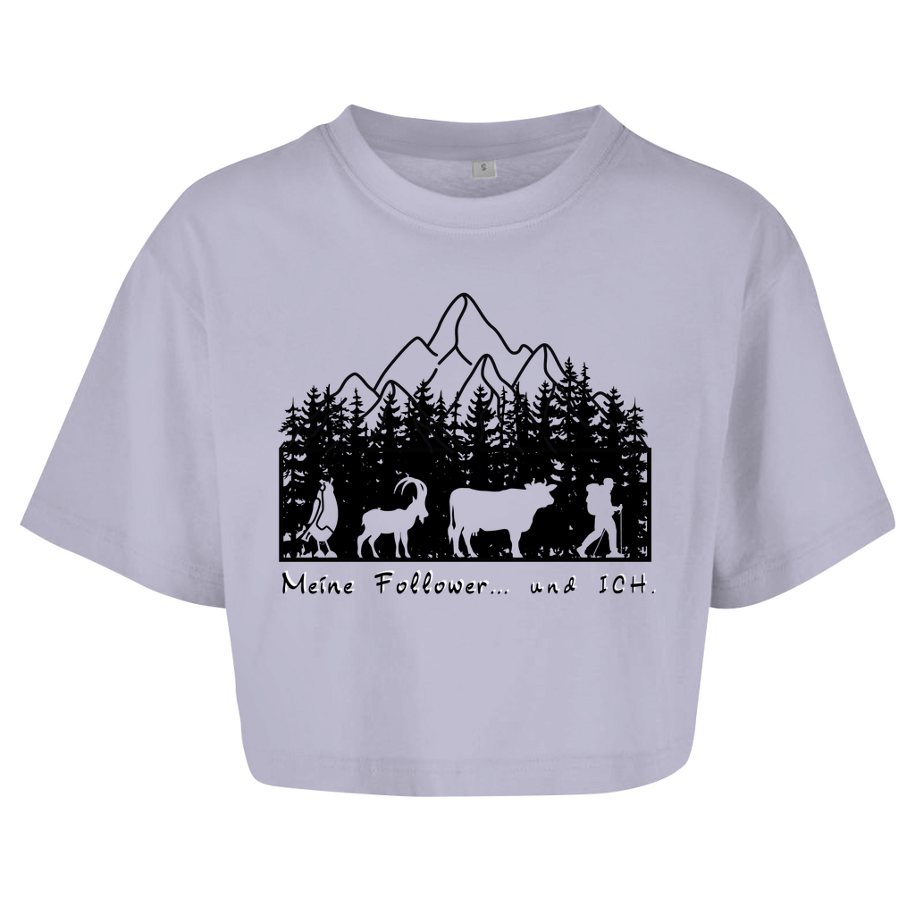 Damen Oversize Crop Top Meine Follower