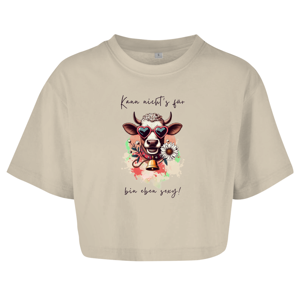 Damen Oversize Crop Top Bin eben sexy