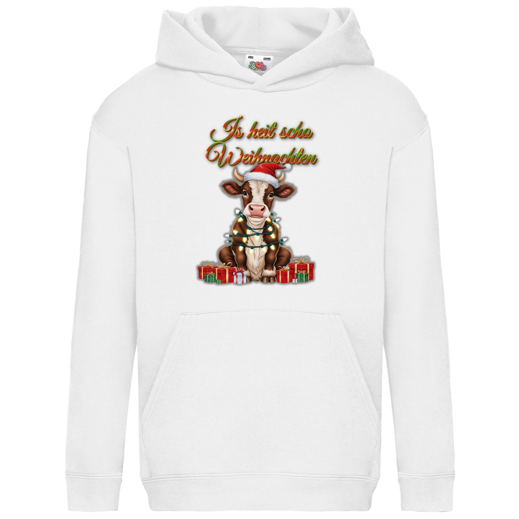 Kids Basic Hoodie Is heit scho Weihnachten