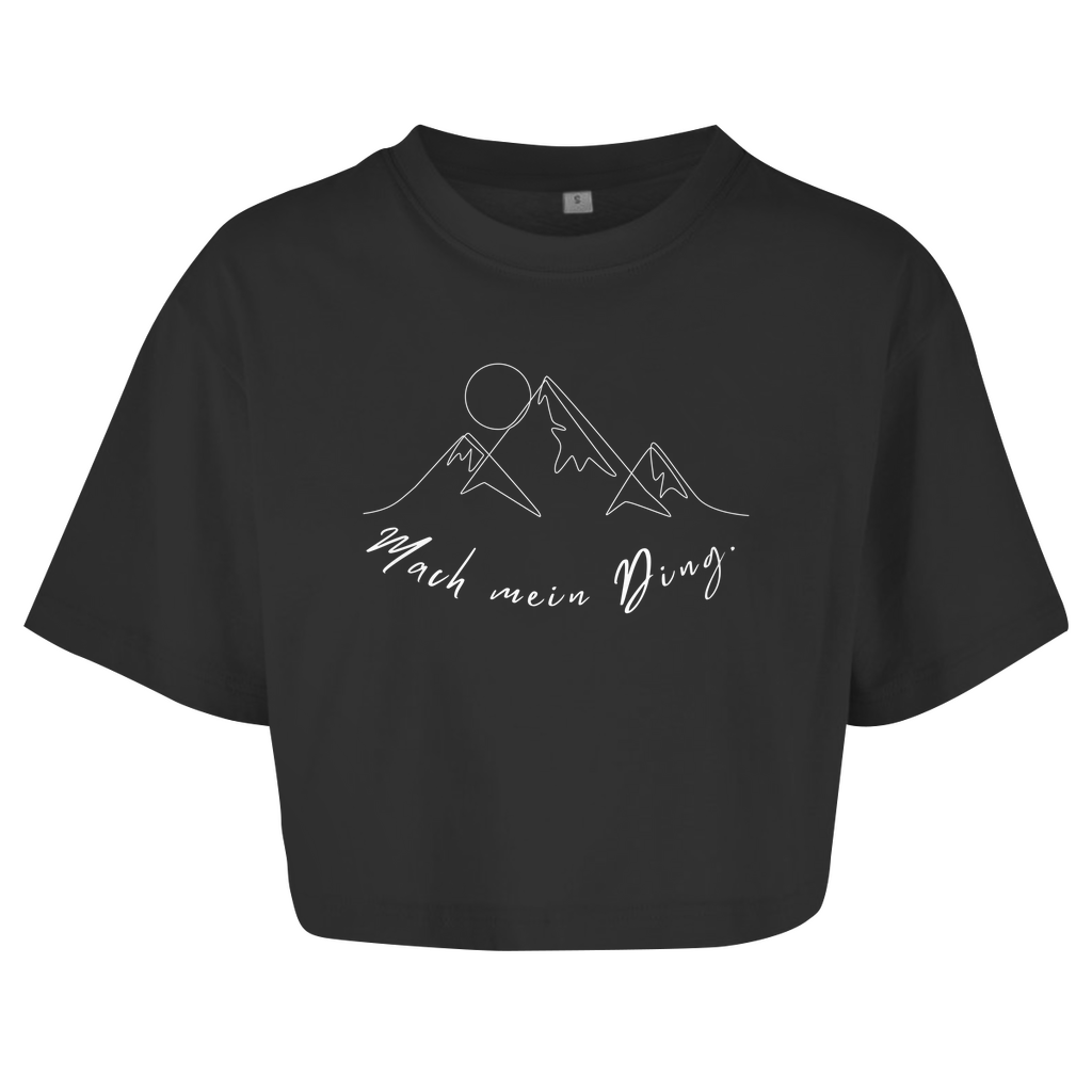 Damen Oversize Crop Top Mach mein Ding