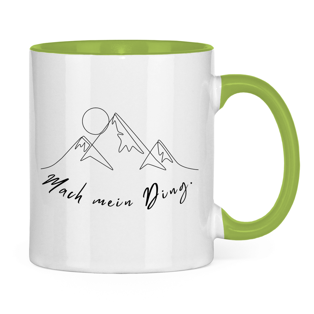 Tasse zweifarbig Mach mein Ding