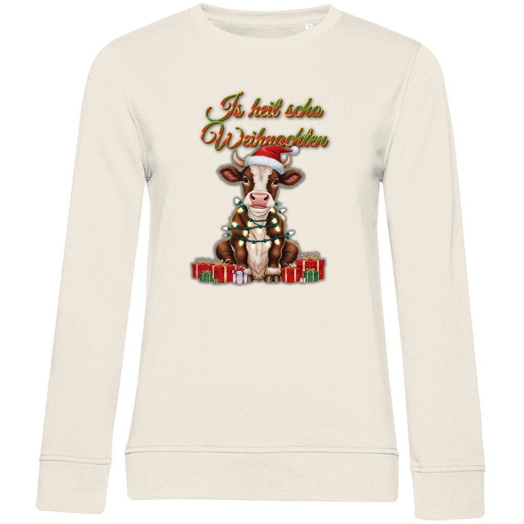 Damen Premium Bio Sweatshirt Is heit scho Weihnachten