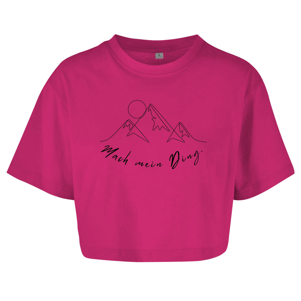 Damen Oversize Crop Top Mach mein Ding