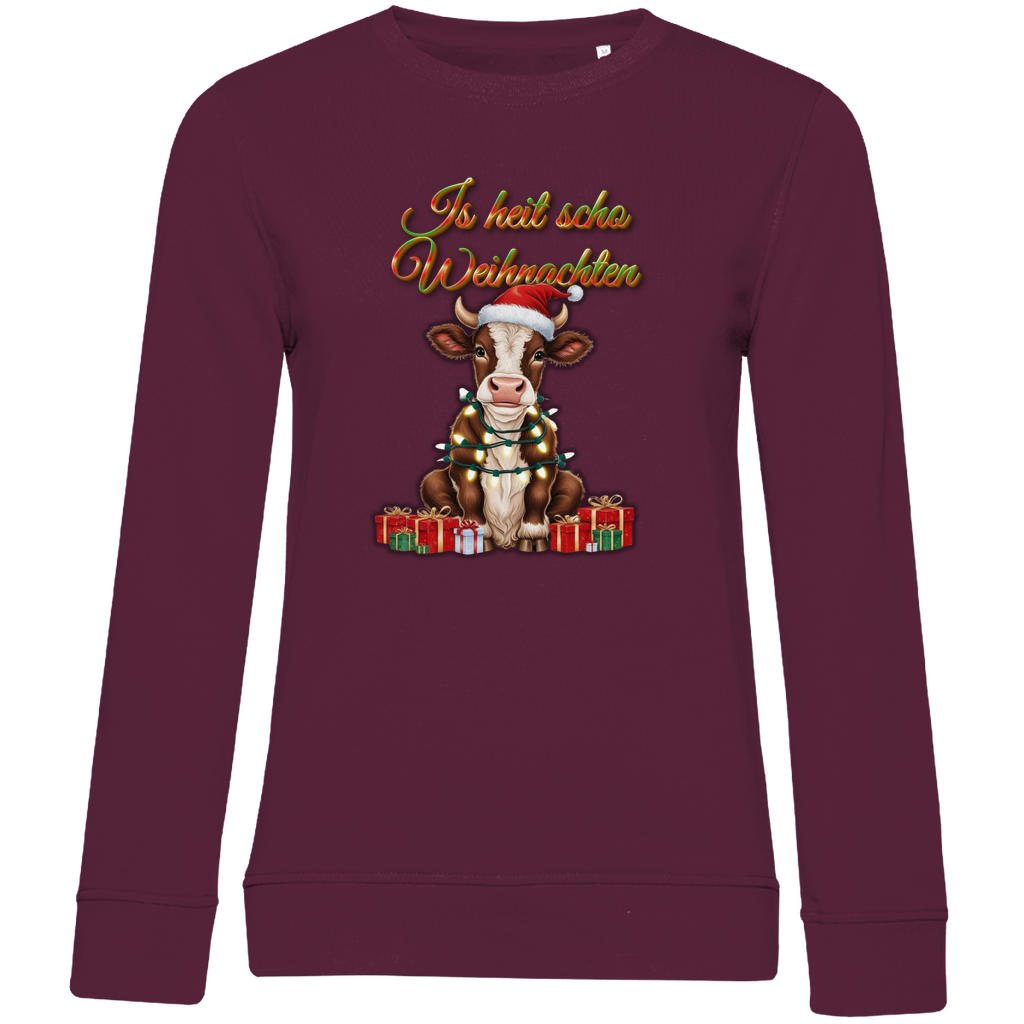 Damen Premium Bio Sweatshirt Is heit scho Weihnachten