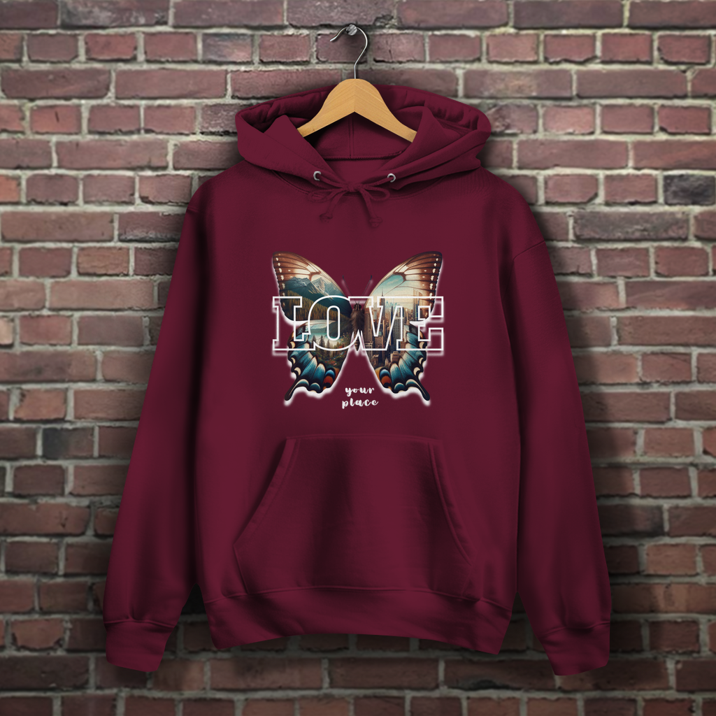 Damen Hoodie LOVE your place