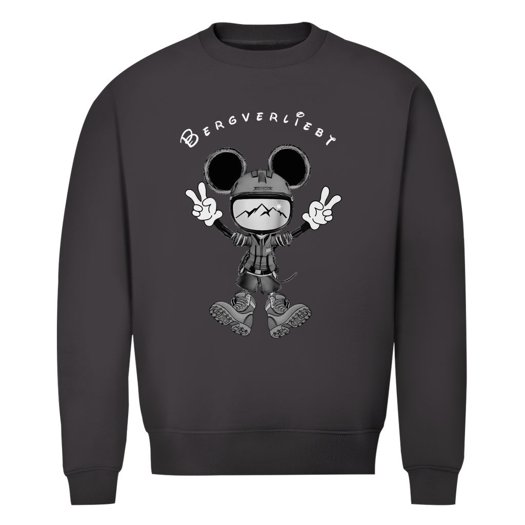 Herren Premium Bio Sweatshirt Bergverliebt Maus