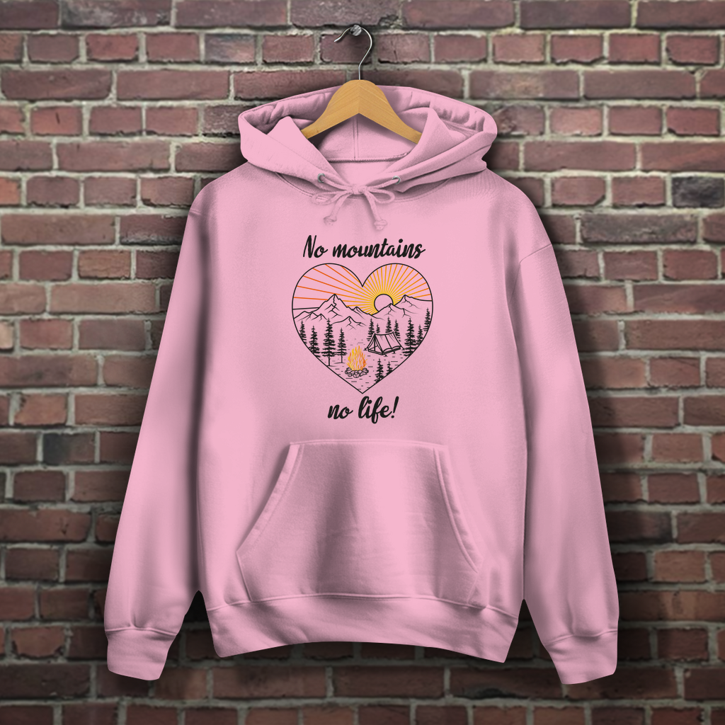 Damen Hoodie No Mountains, no life!