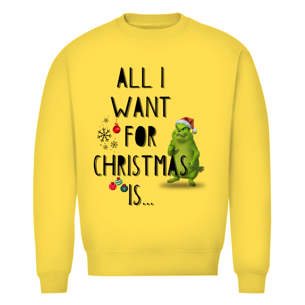 Herren Premium Bio Sweatshirt All I want for Christmas