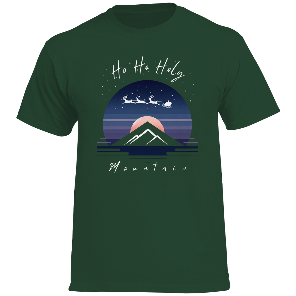 Herren Heavy Cotton T-Shirt Ho HO ho Mountain
