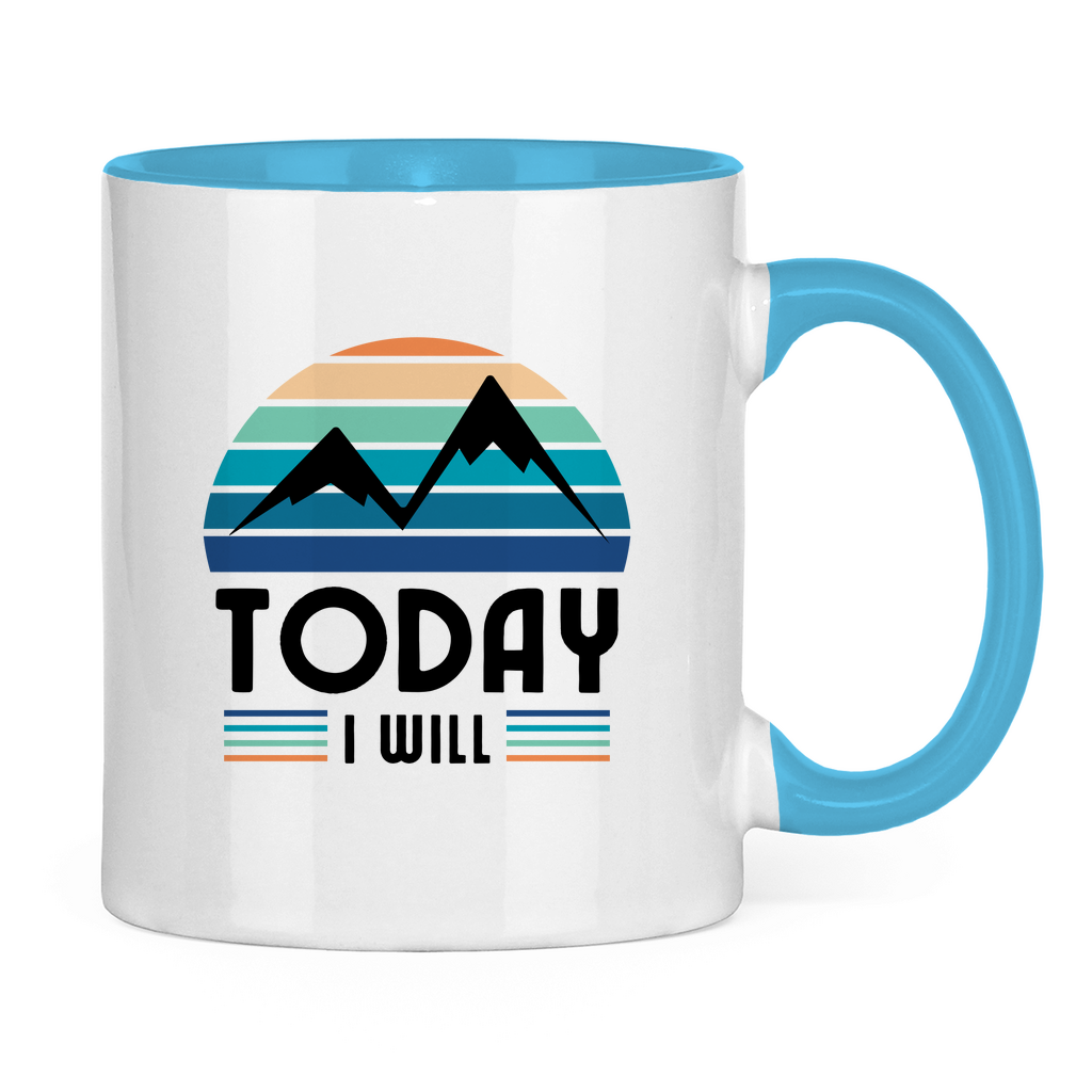 Tasse zweifarbig Today I will