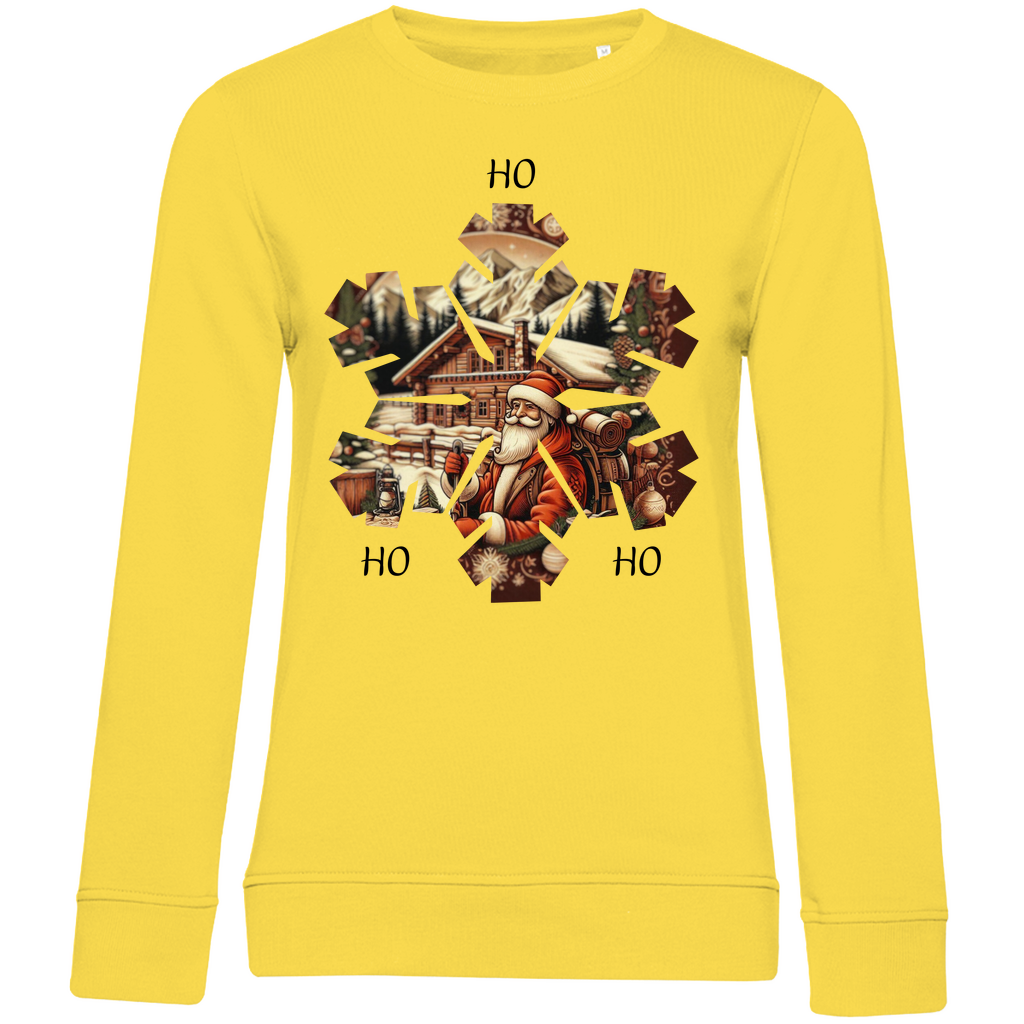 Damen Premium Bio Sweatshirt Ho Ho Ho