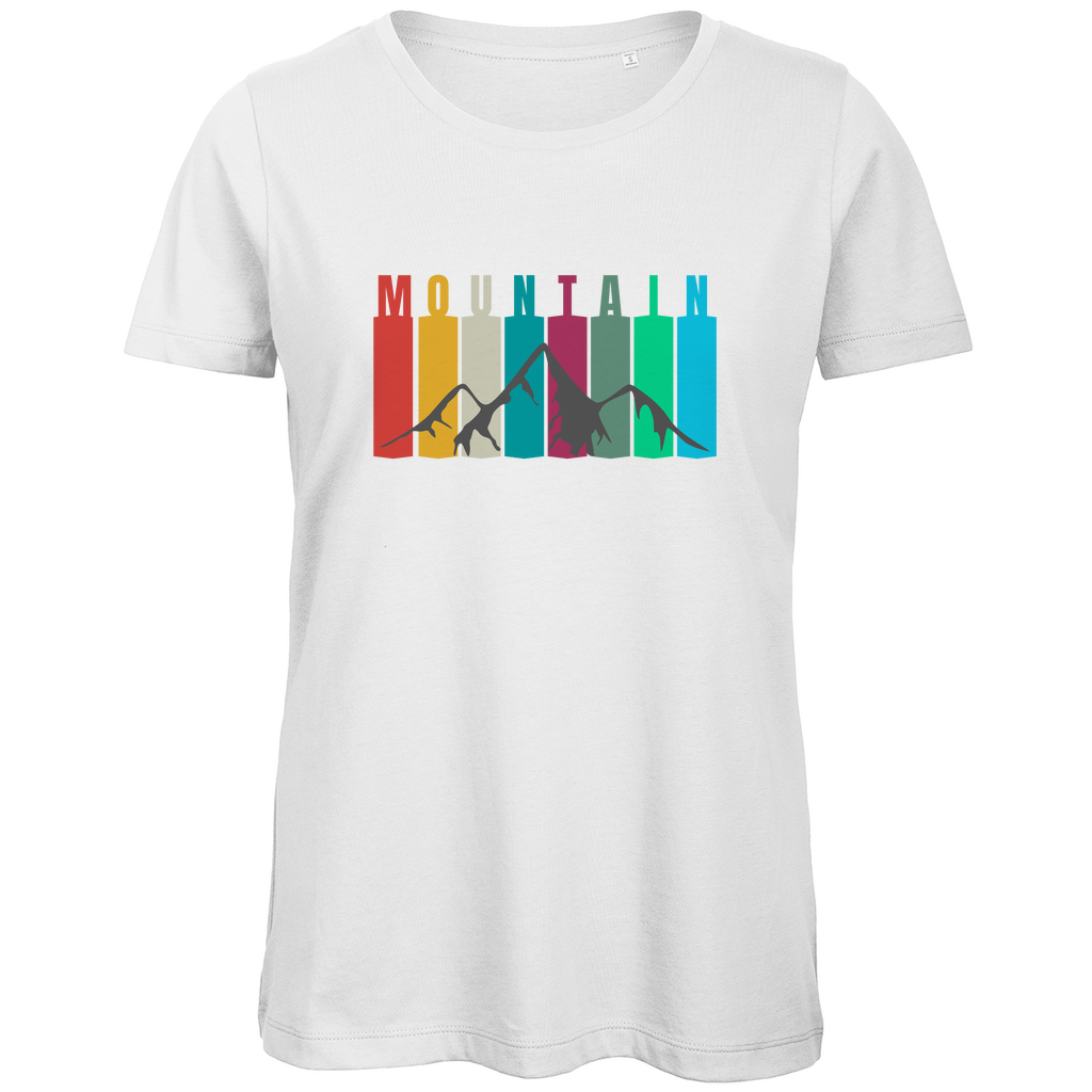 Damen Premium Bio T-Shirt Vintage Mountain
