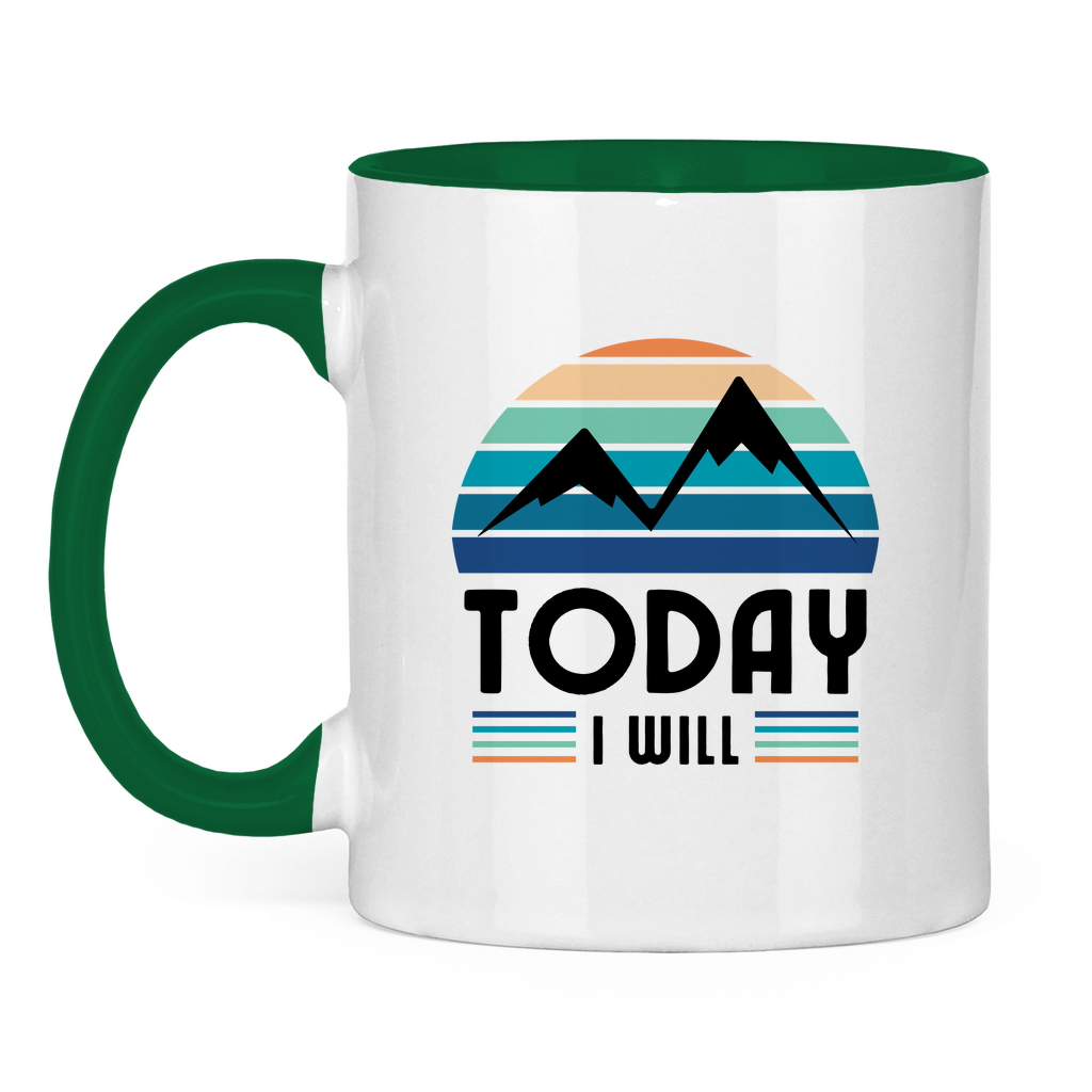 Tasse zweifarbig Today I will