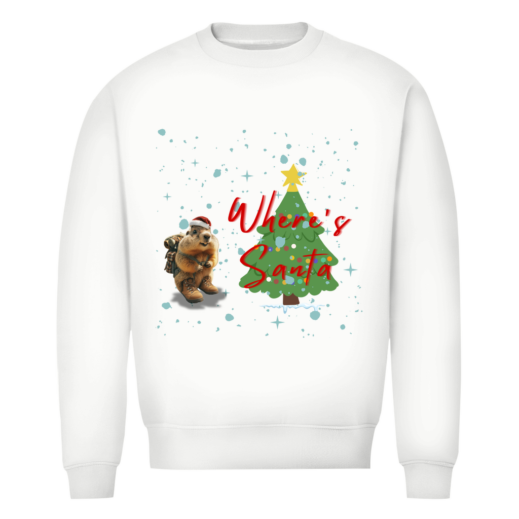 Herren Premium Bio Sweatshirt Where's Santa
