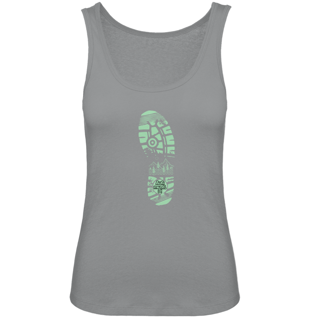 Damen Premium Organic Tank Top. Aufi muaß i!