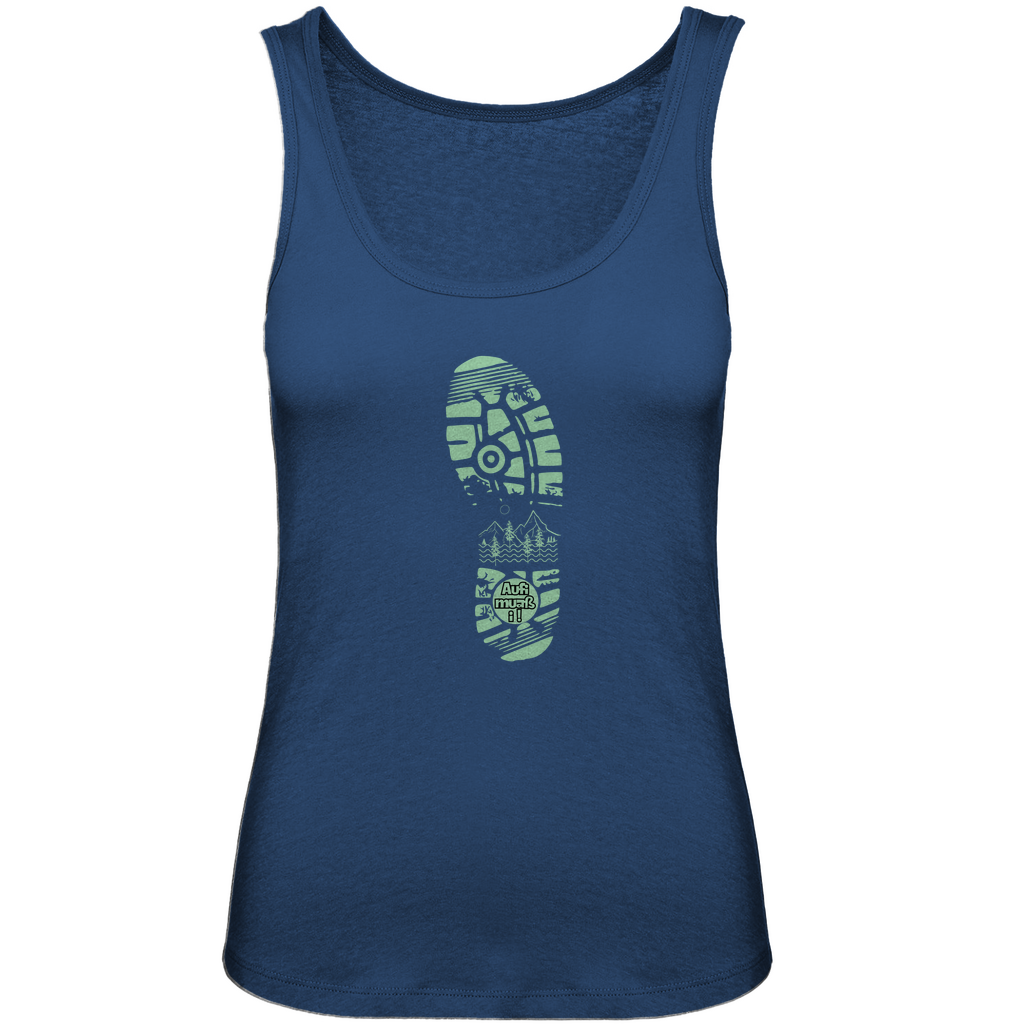 Damen Premium Organic Tank Top. Aufi muaß i!