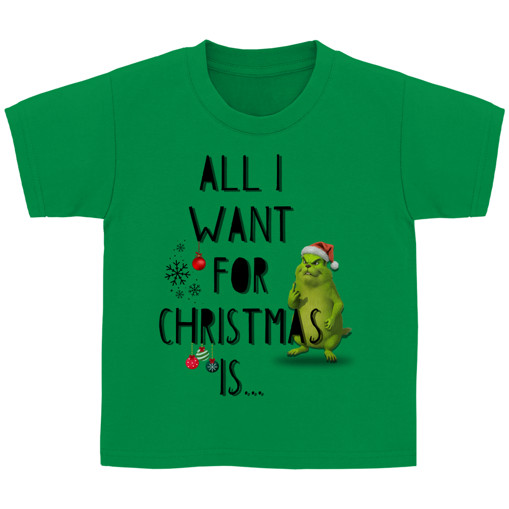 Kinder Basic T-Shirt All I want for Christmas