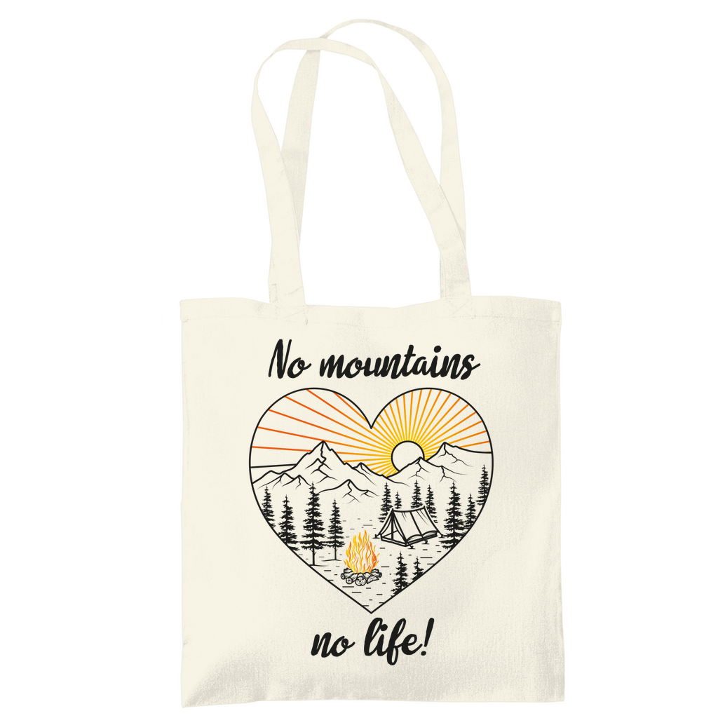 Tragetasche No Mountains, no life!