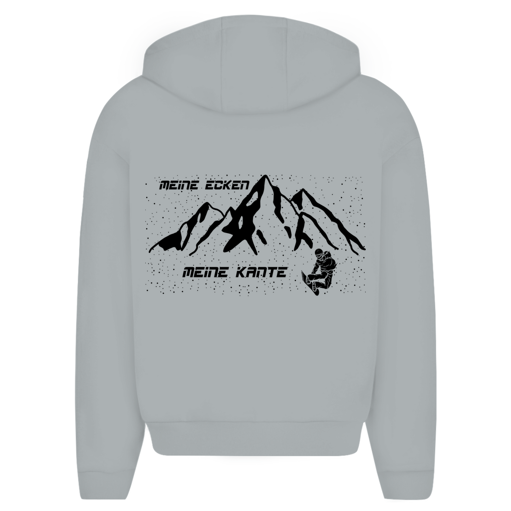 Herren Oversize Zipper Hoodie Meine Ecken, meine Kanten snowboard