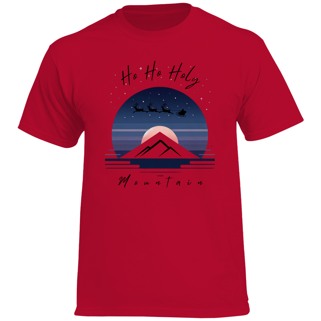 Herren Heavy Cotton T-Shirt Ho HO ho Mountain