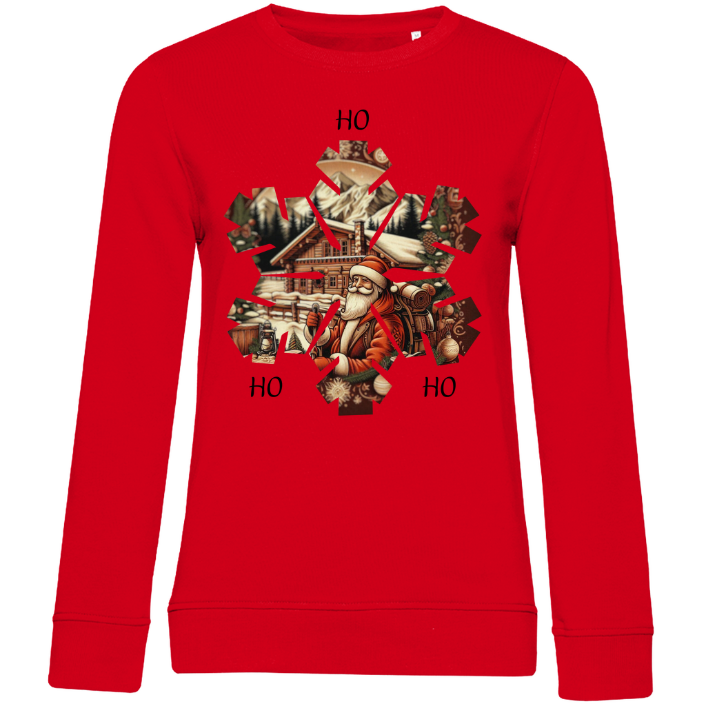 Damen Premium Bio Sweatshirt Ho Ho Ho