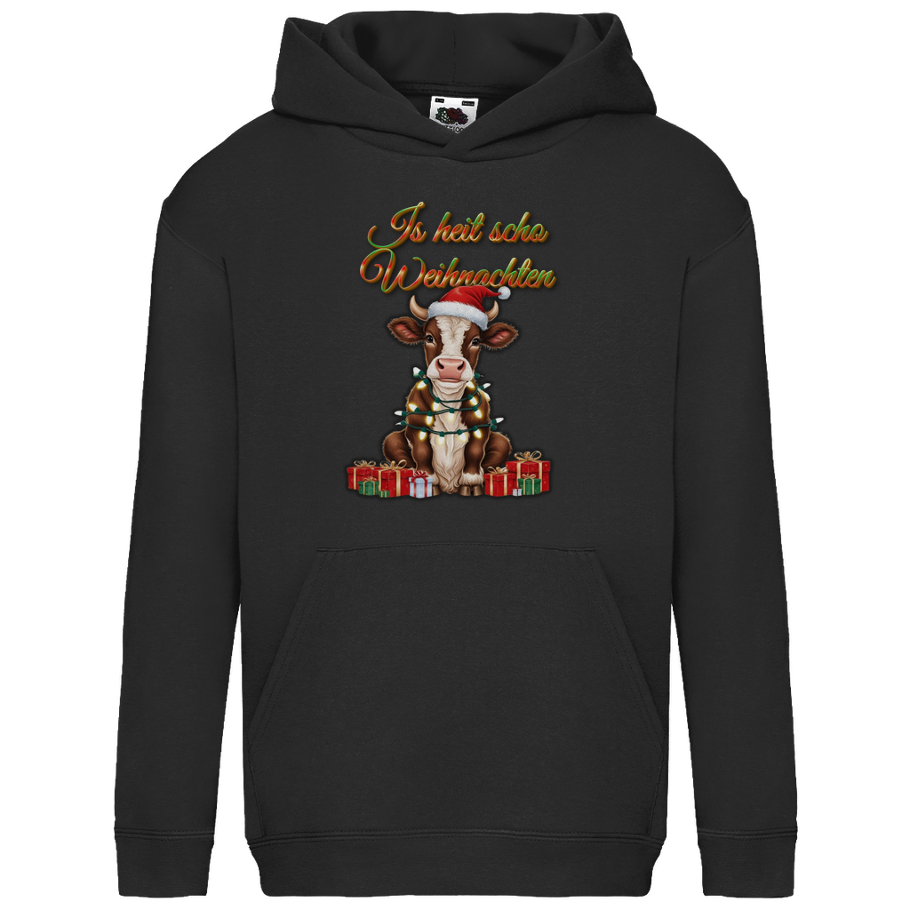 Kids Basic Hoodie Is heit scho Weihnachten