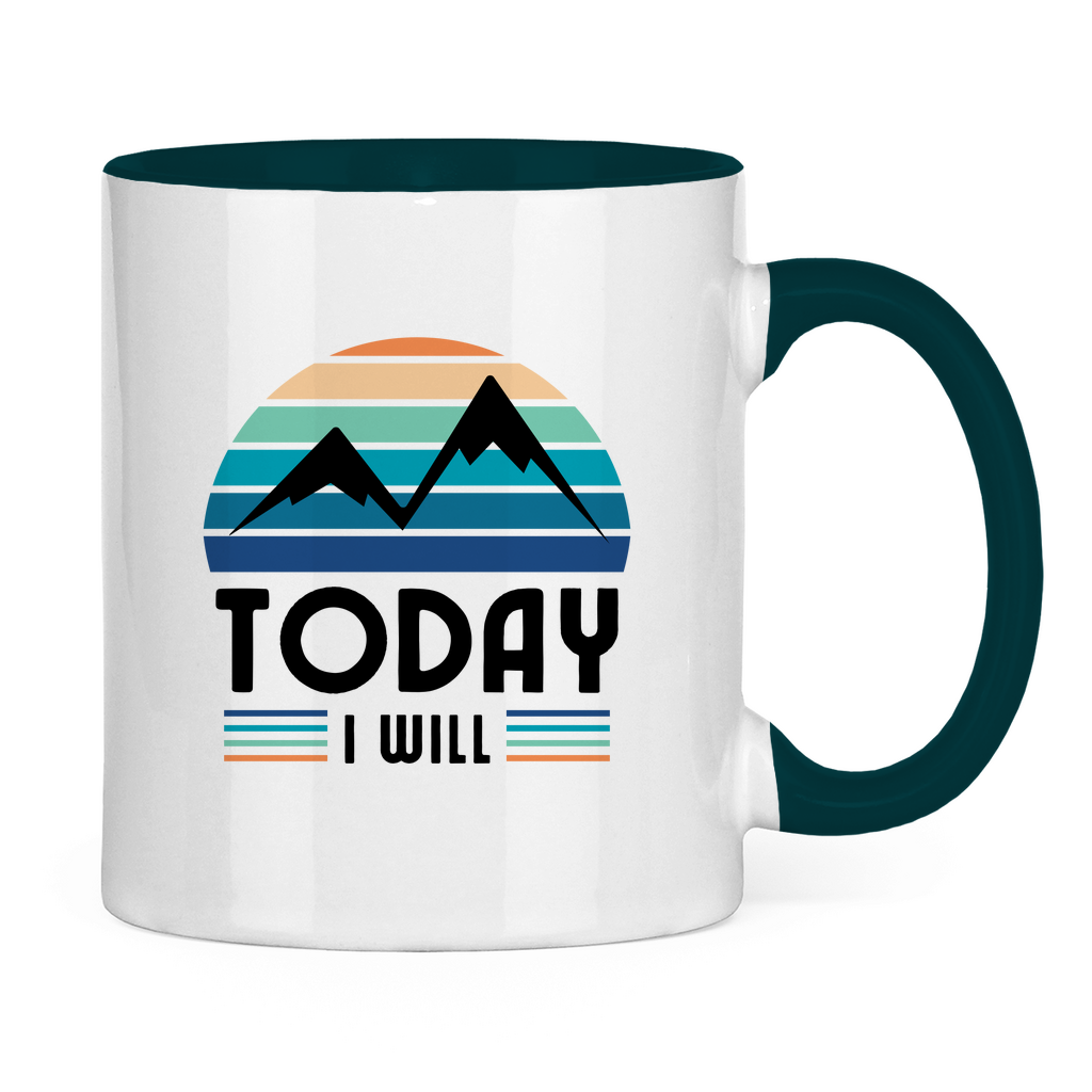 Tasse zweifarbig Today I will