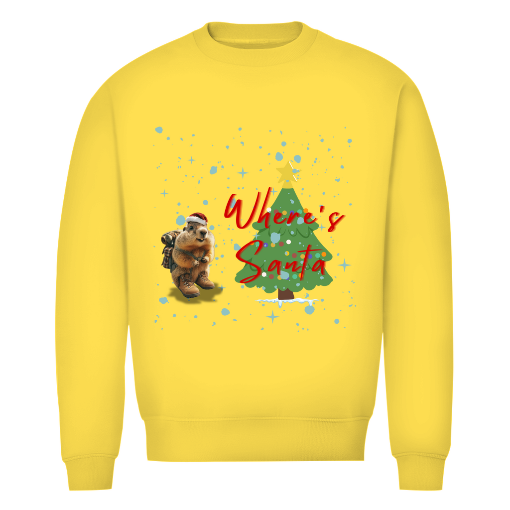 Herren Premium Bio Sweatshirt Where's Santa