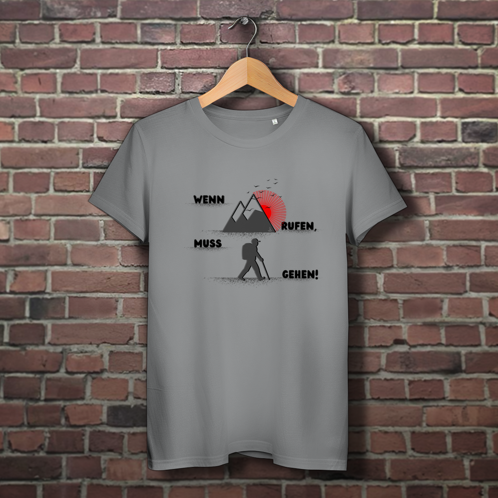 Damen Premium Bio T-Shirt Wenn die Berge rufen...