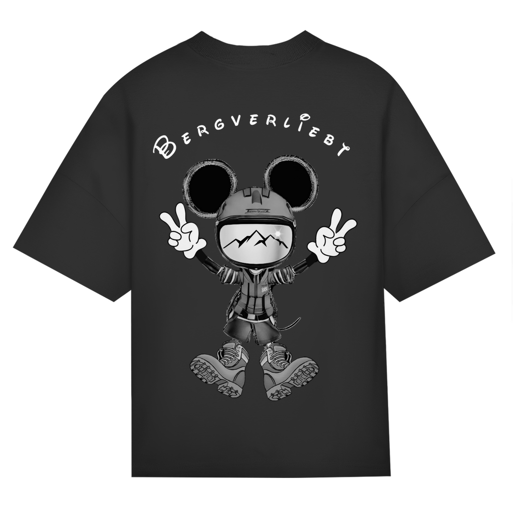 Oversize T-Shirt Bergverliebt Maus Backprint