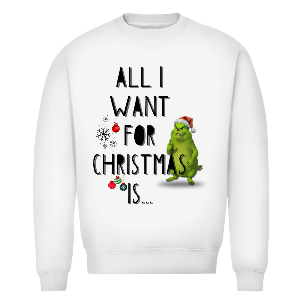 Herren Premium Bio Sweatshirt All I want for Christmas