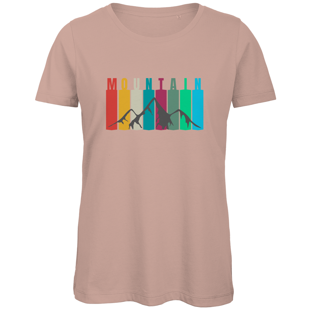 Damen Premium Bio T-Shirt Vintage Mountain
