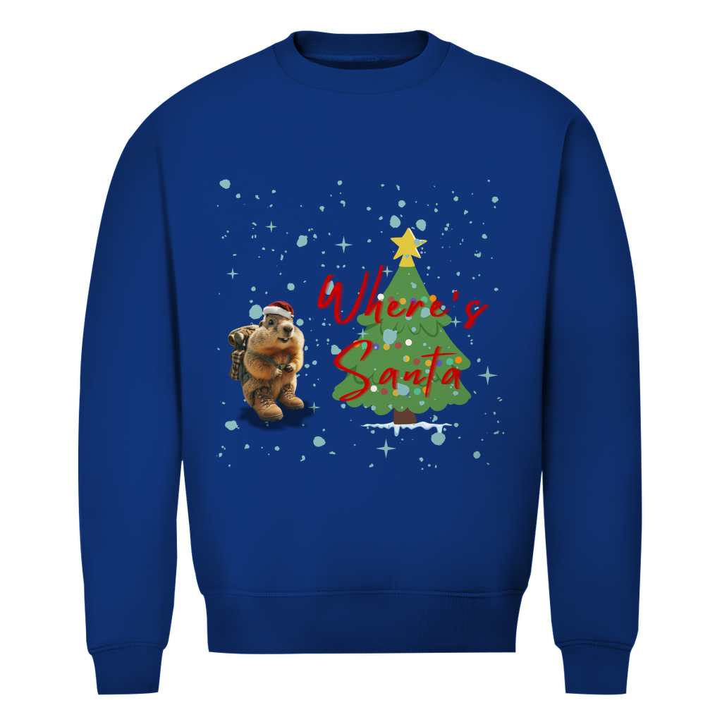 Herren Premium Bio Sweatshirt Where's Santa