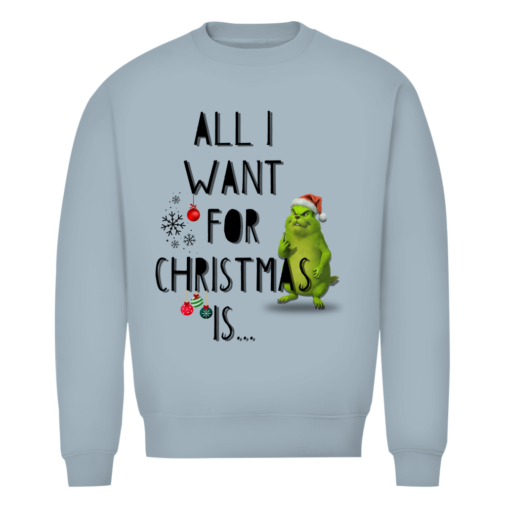 Herren Premium Bio Sweatshirt All I want for Christmas