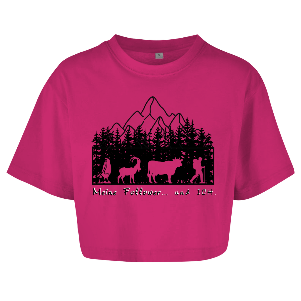 Damen Oversize Crop Top Meine Follower