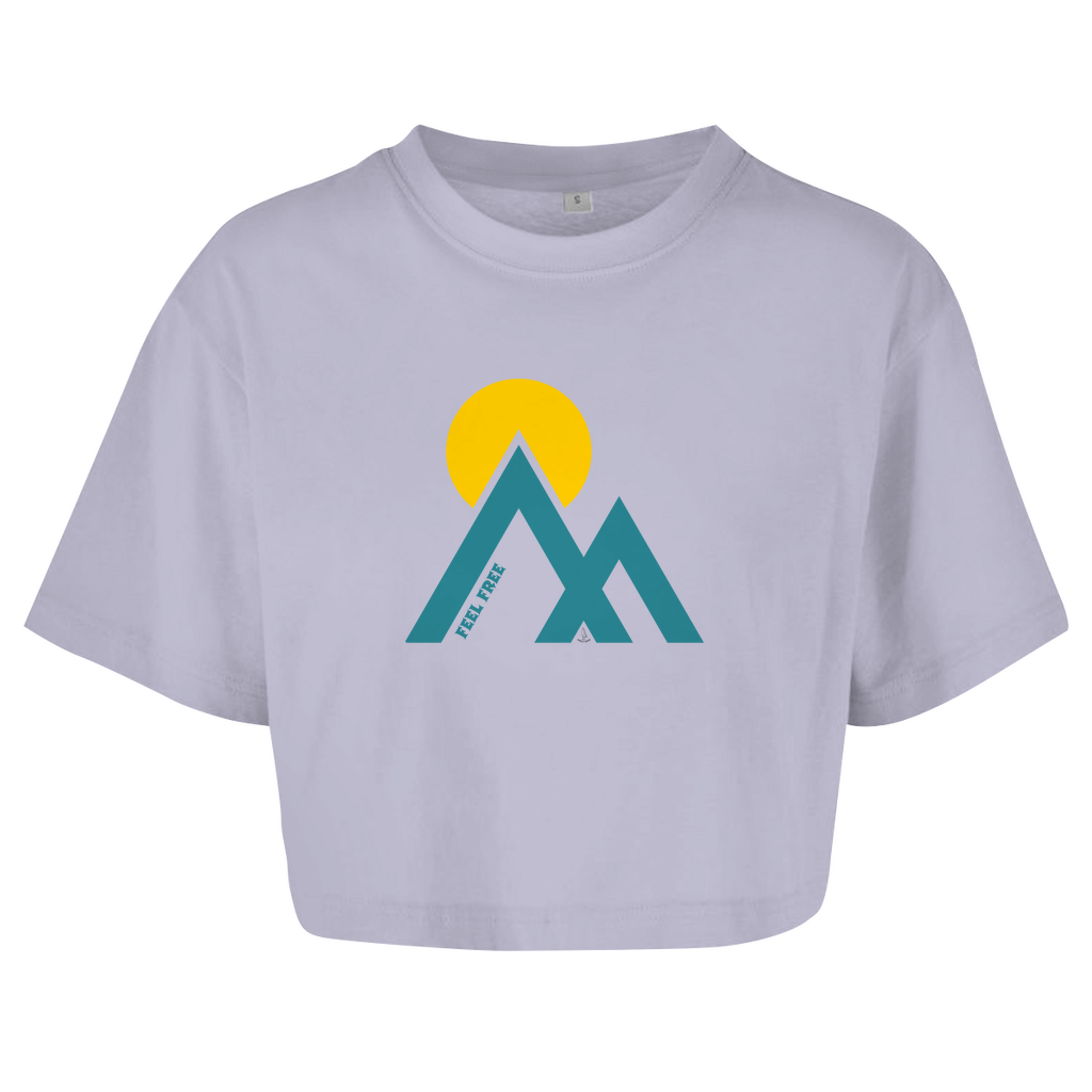 Damen Oversize Crop Top Feel free